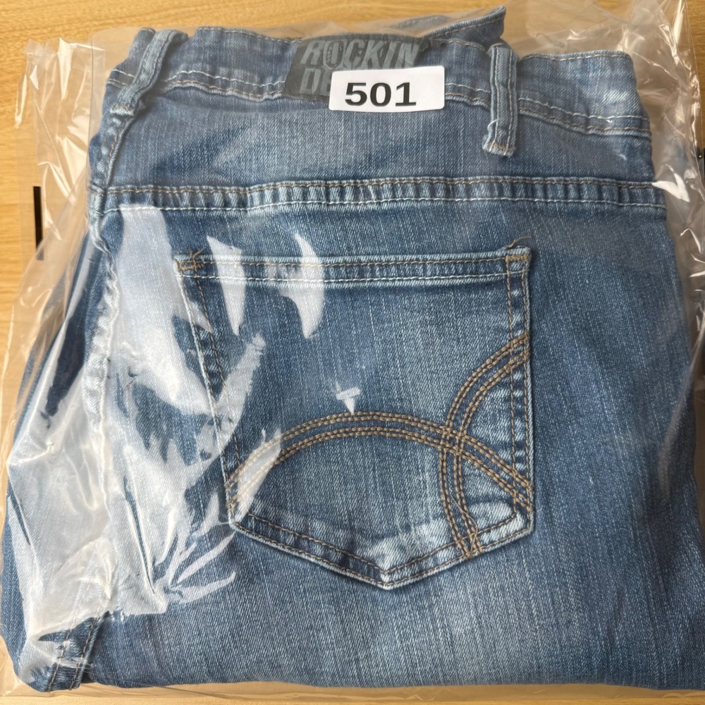Zana Di Womens Distressed Mid Rise Jeans Size 18 (36x31) Stretch Rockin Denim - Picture 11 of 12